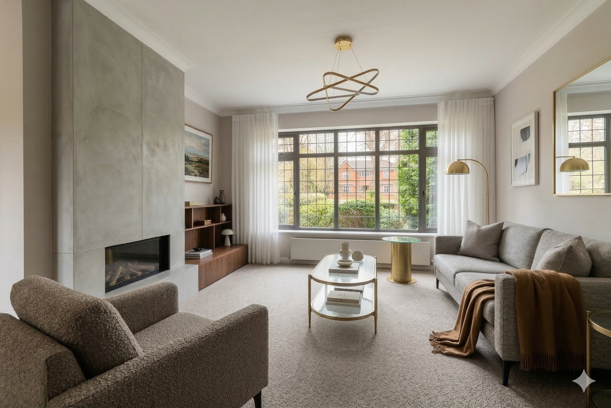 Renovated modern living room