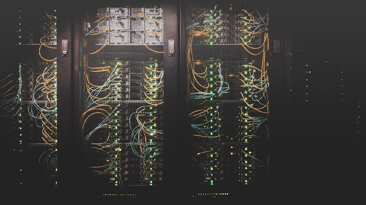 Data centre server room representing AI infrastructure demand